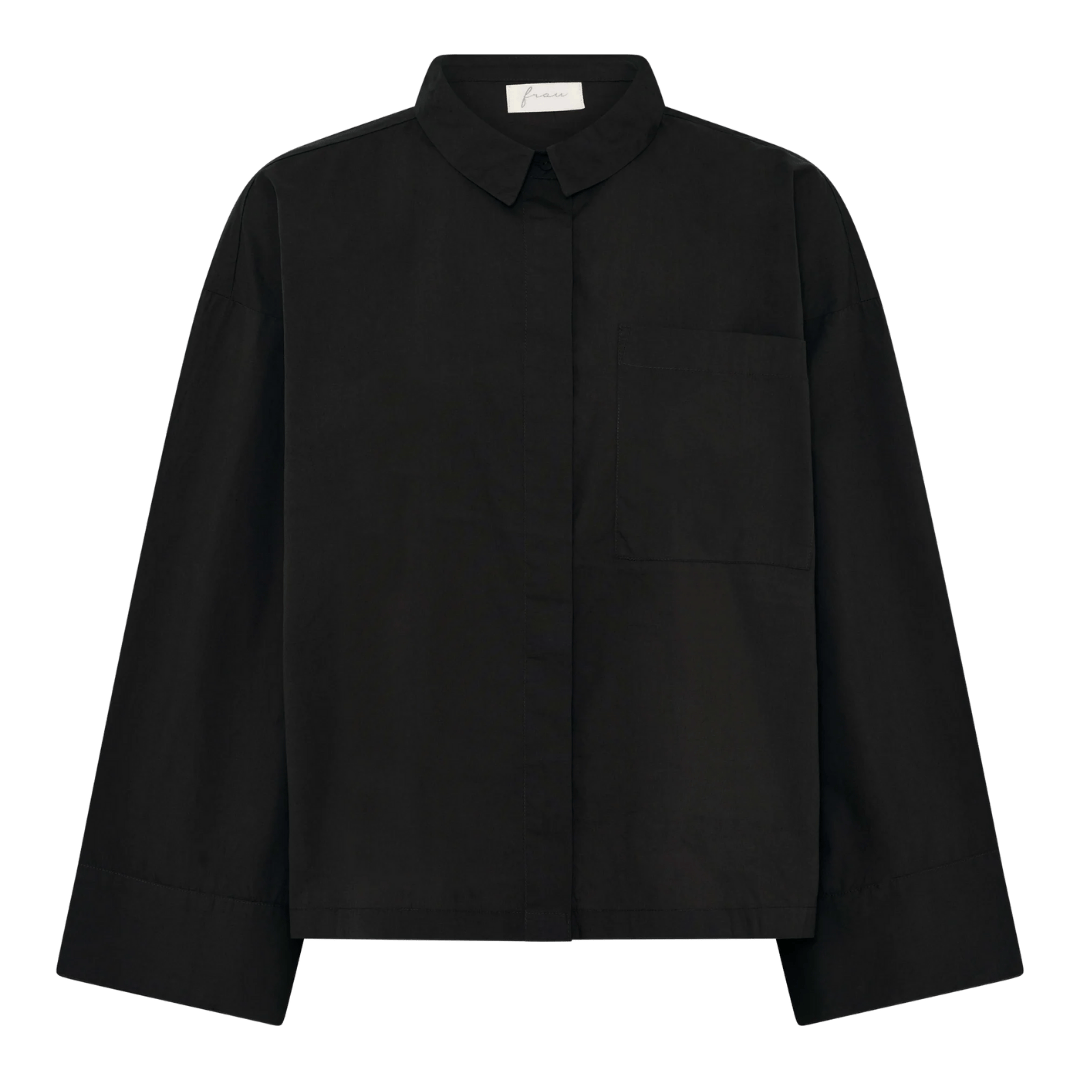 Nice L/S Skjorte - Øko Bomuld - Black