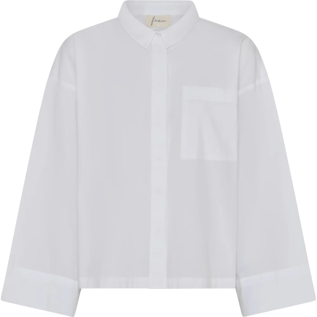 Nice L/S Skjorte - Øko Bomuld - Bright White