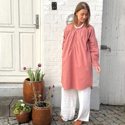 Paris Skjortekjole - Øko Bomuld - Ash Rose