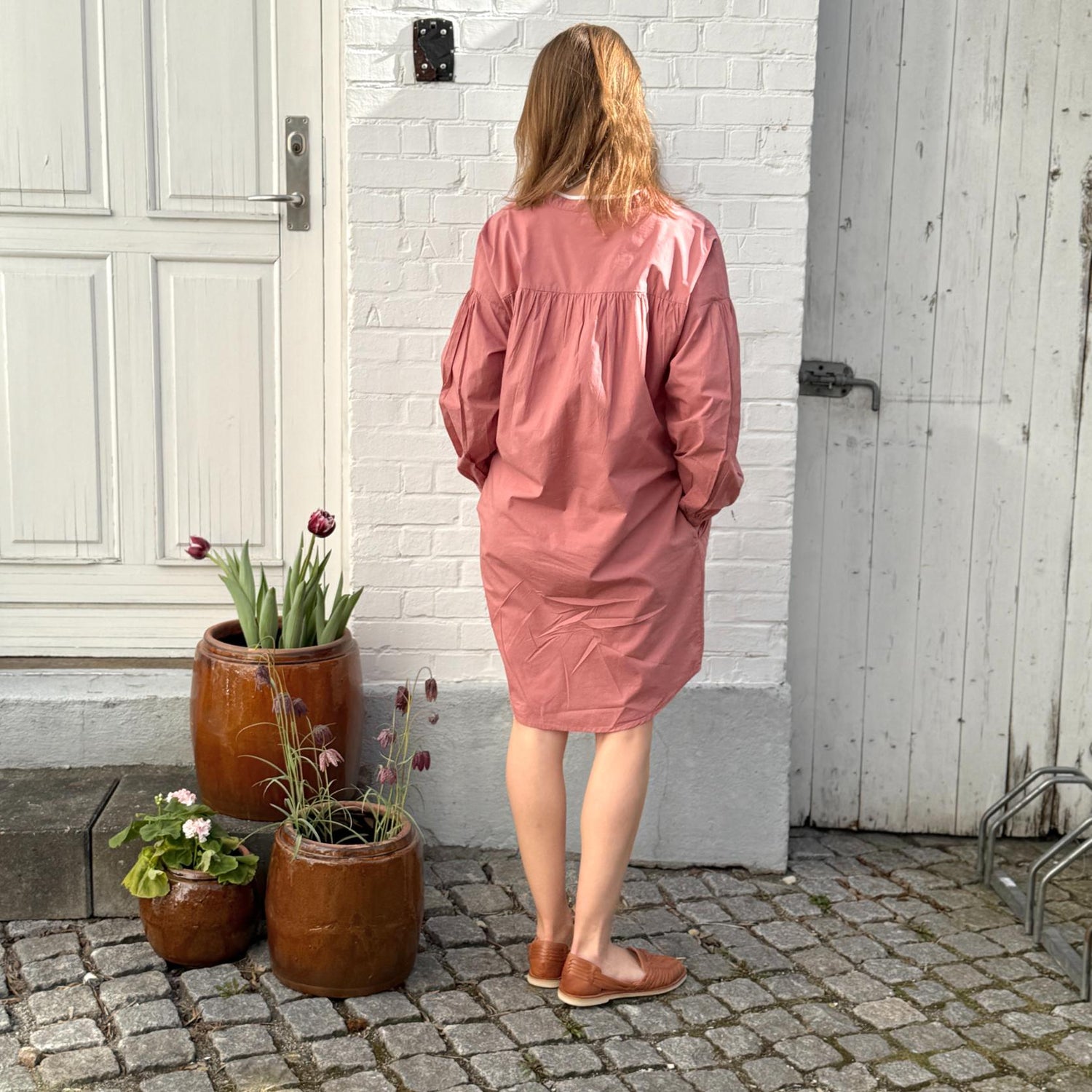 Paris Skjortekjole - Øko Bomuld - Ash Rose