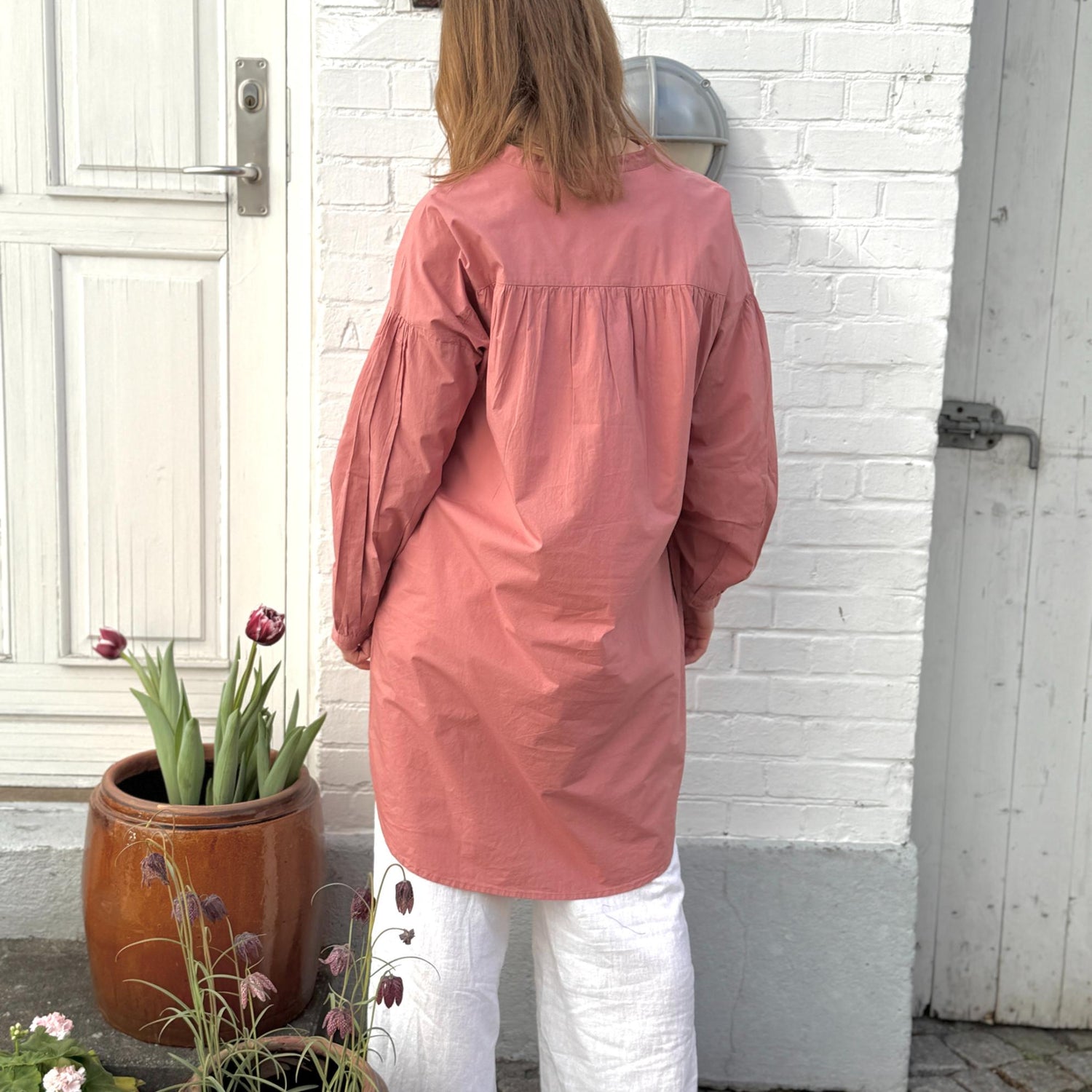 Paris Skjortekjole - Øko Bomuld - Ash Rose