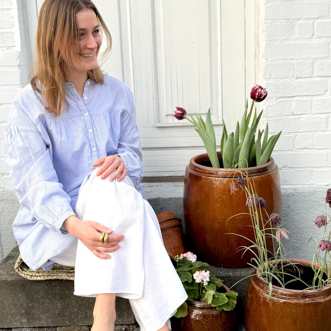 Cayenne Bukser - Hør - Bright White