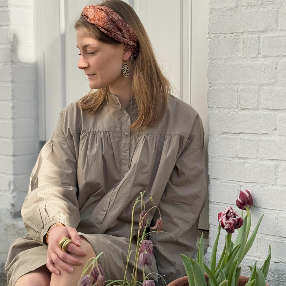 Paris Skjortekjole - Øko Bomuld - Fallen Rock