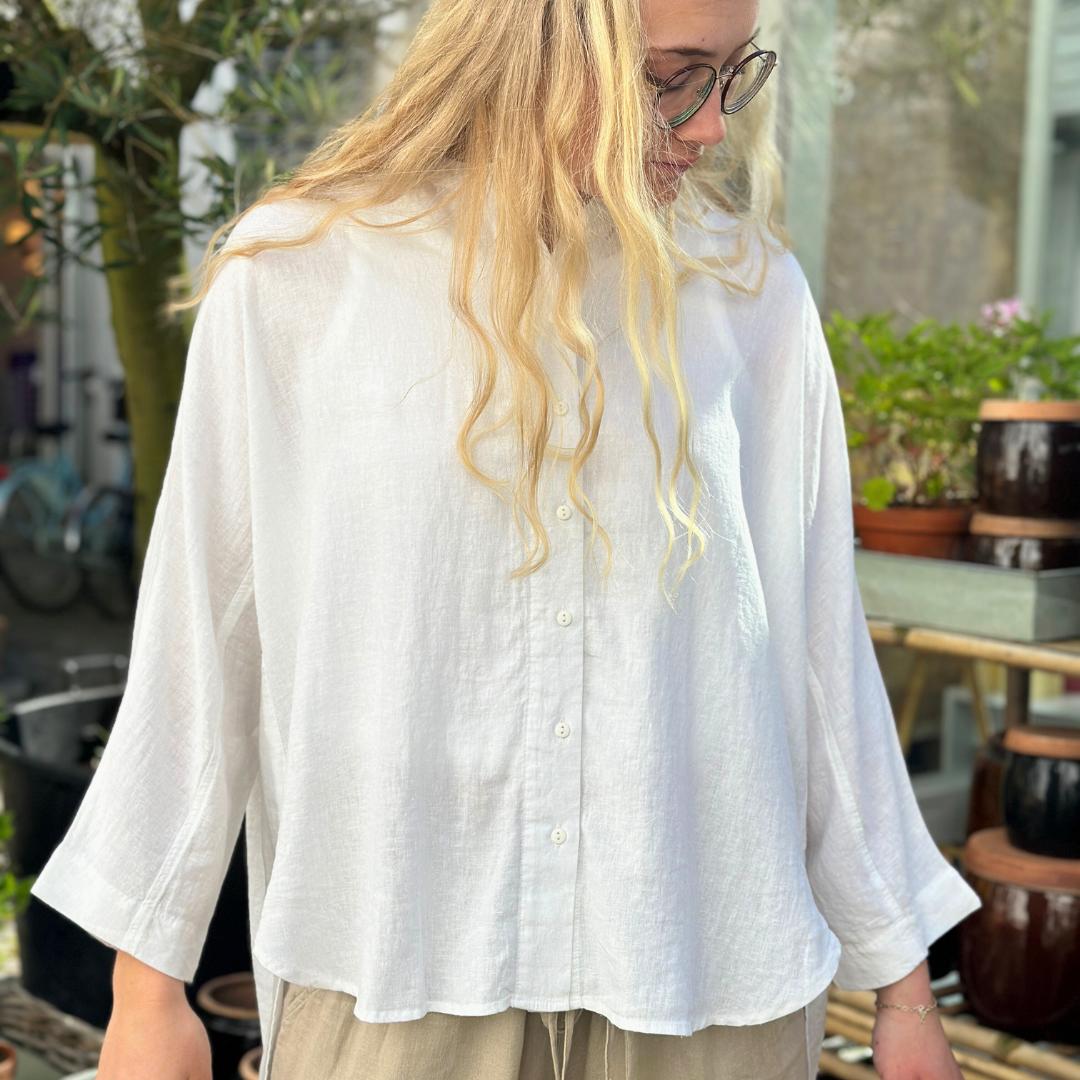 Seoul Skjorte - Hør - Bright White