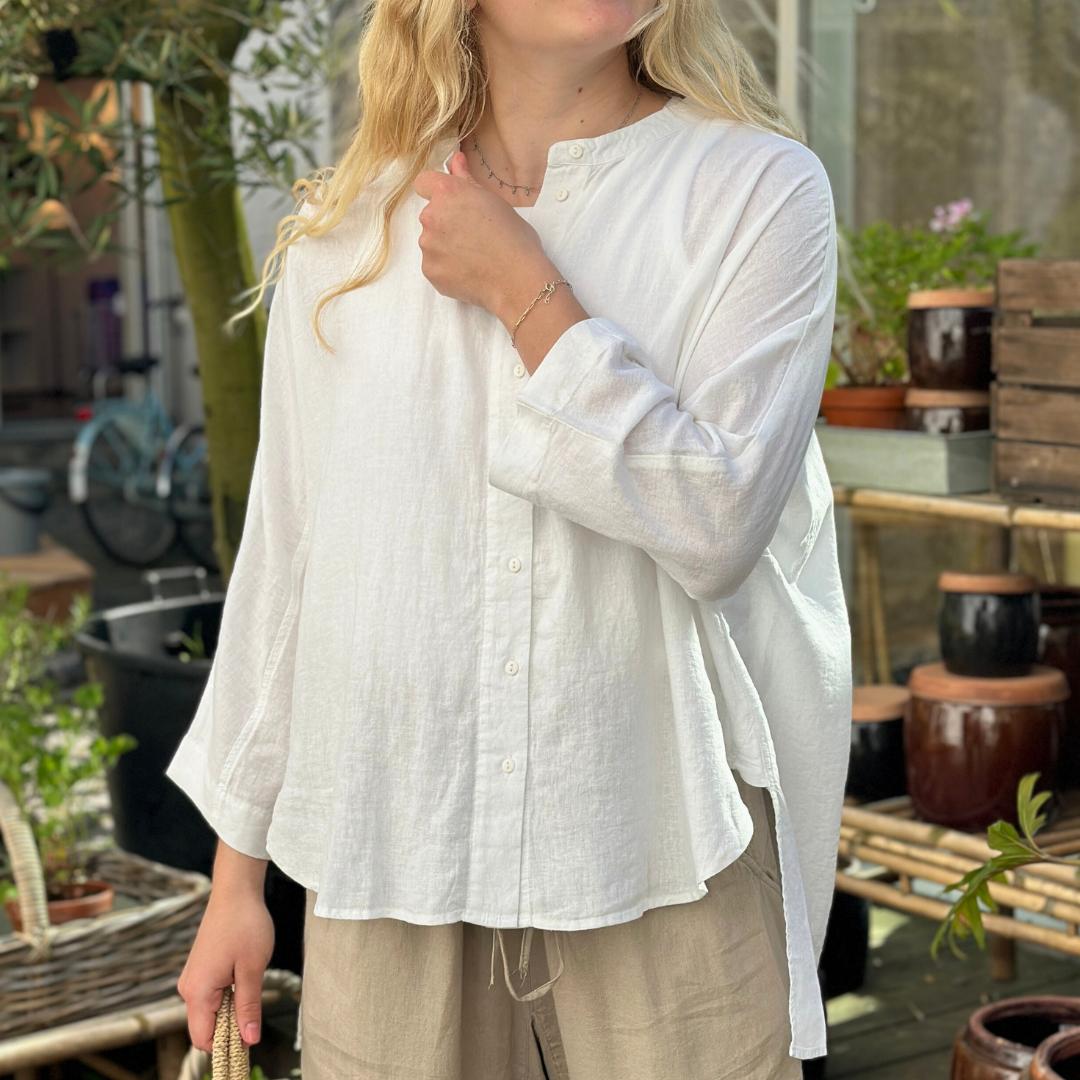 Seoul Skjorte - Hør - Bright White