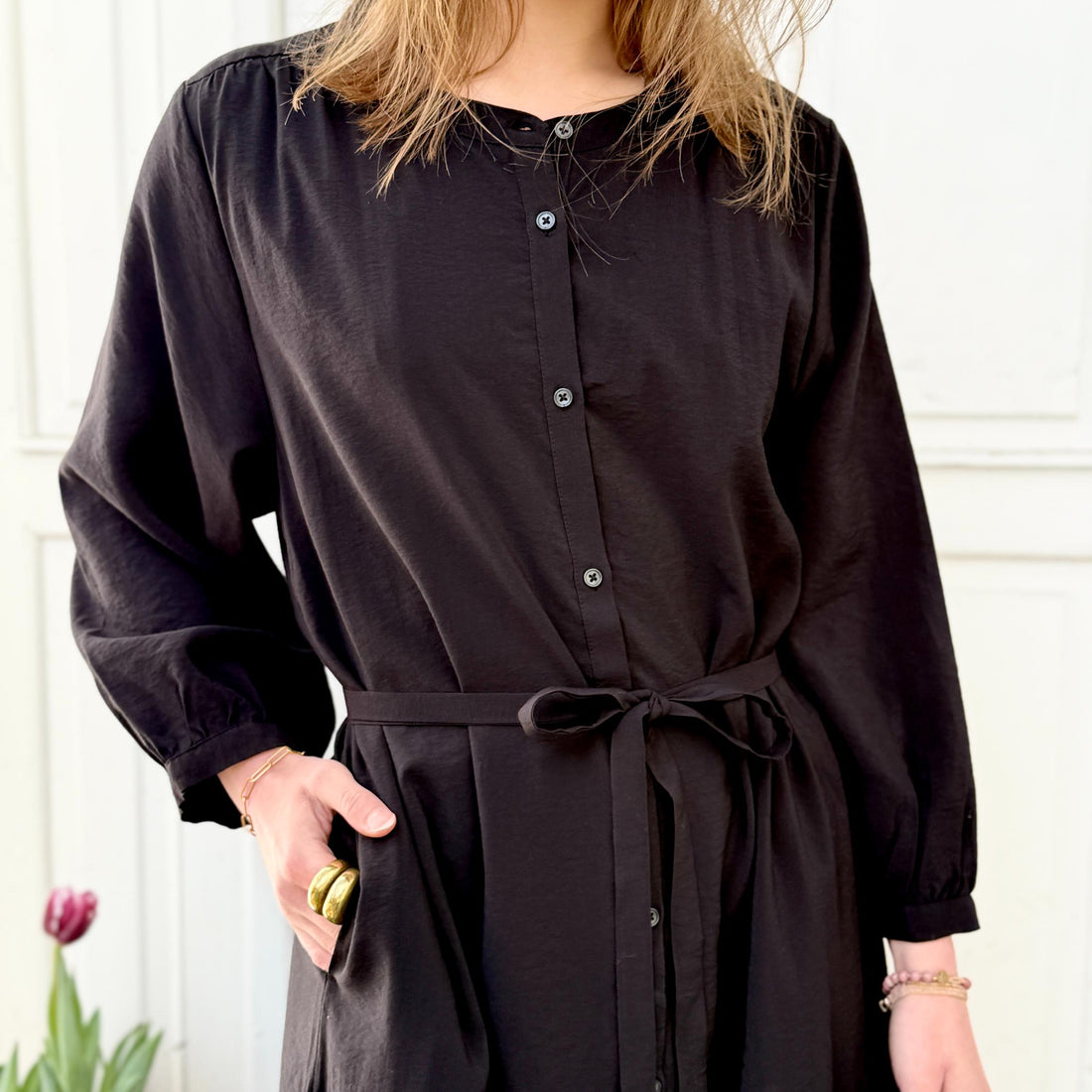 Smal Bari Kjole - Viskose - Black