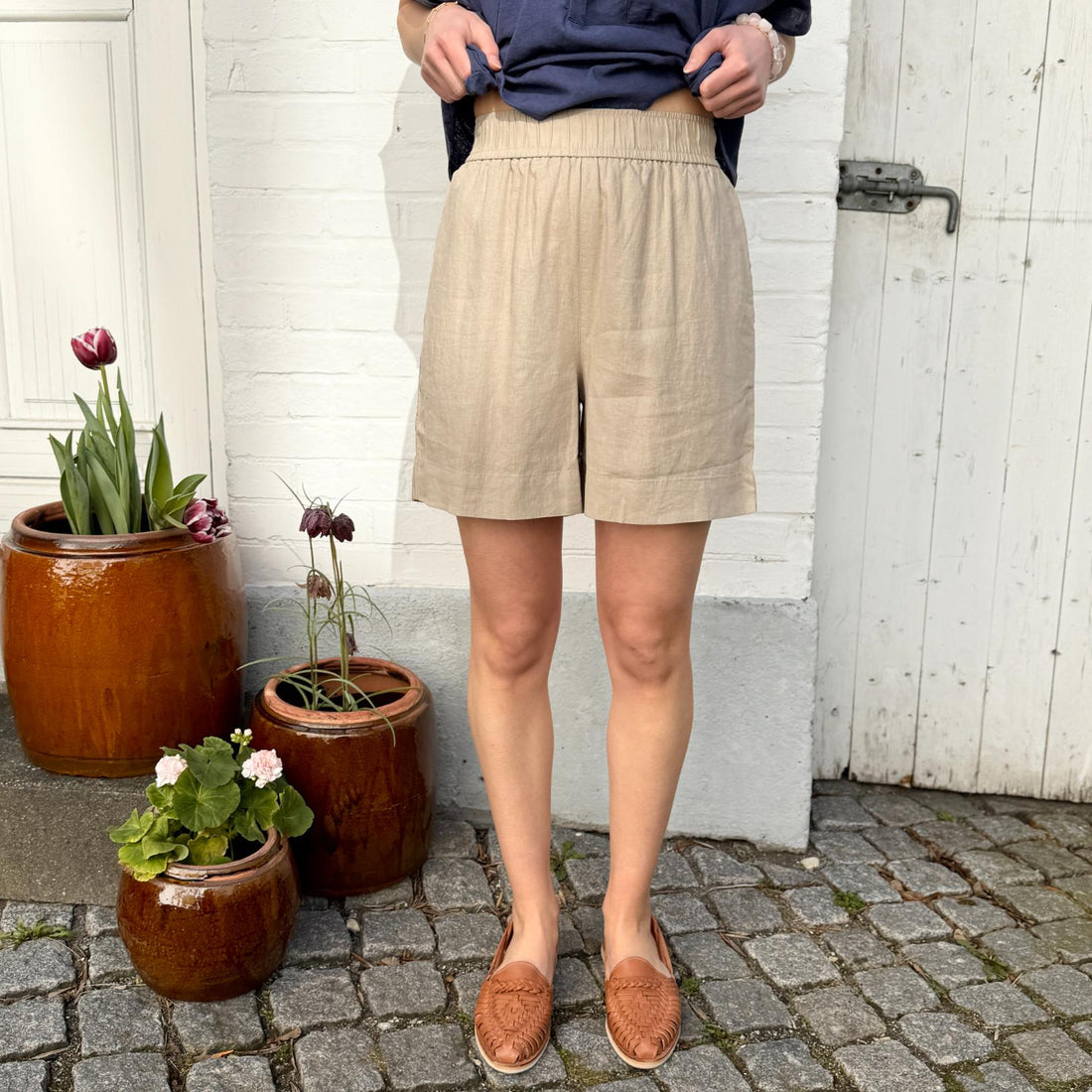Sydney Shorts - Hør - Pure Cashmere