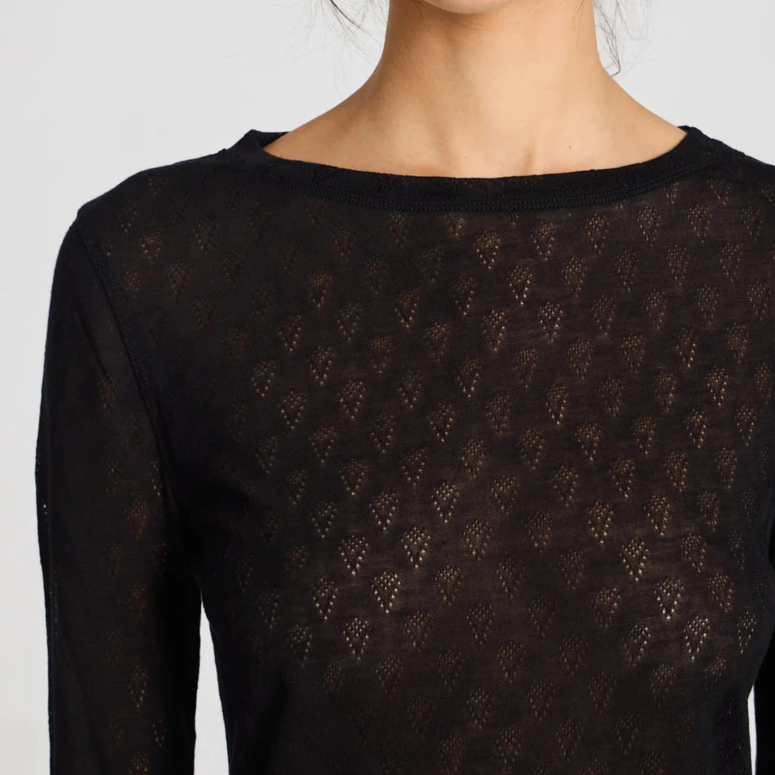 Fermi Bluse - Viskose/Silke - Stretch Limo Black