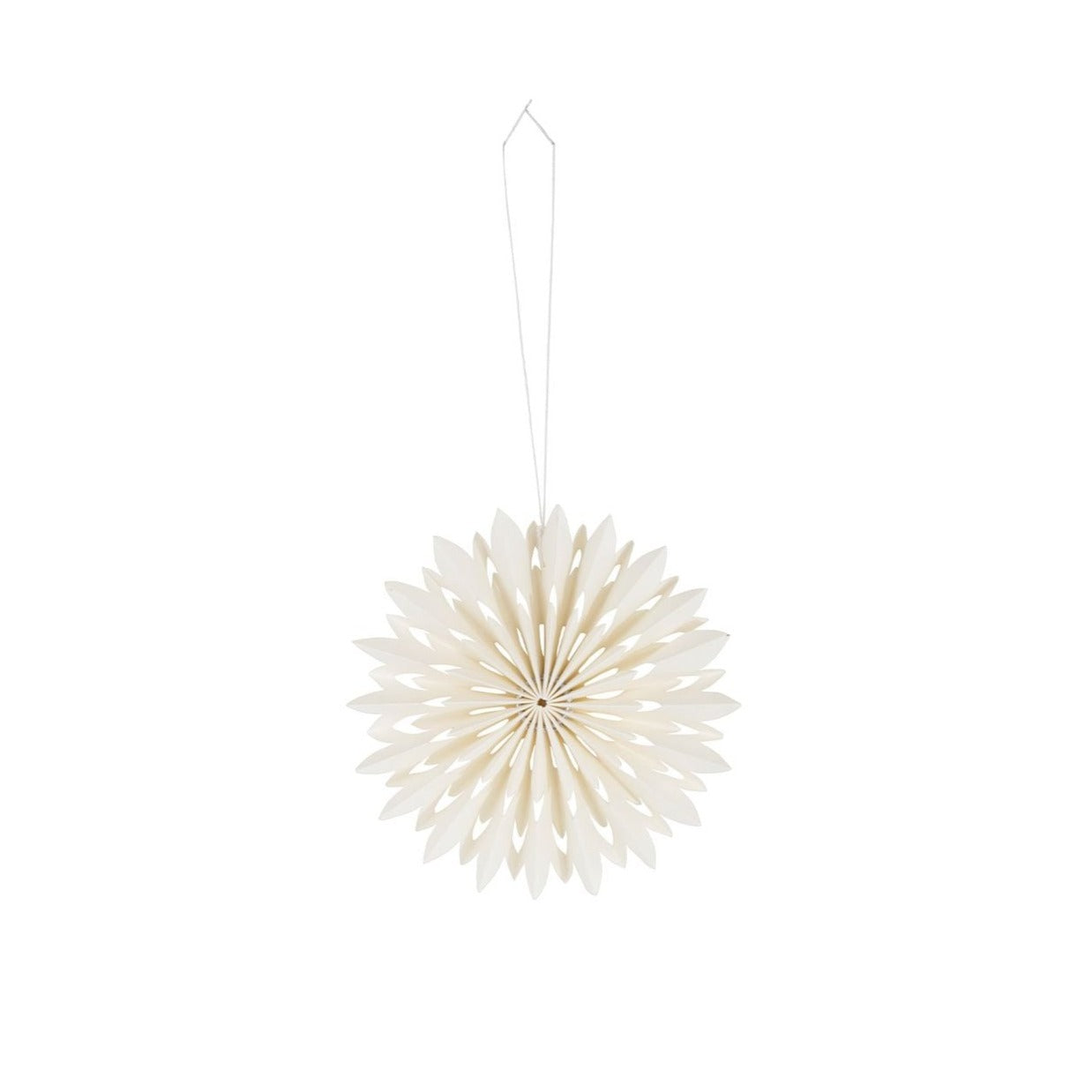 Papirsornament i en smuk snefnug form
