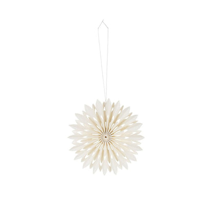 Papirsornament i en smuk snefnug form