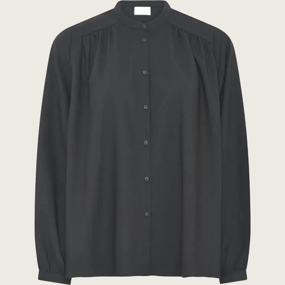 Florence Skjorte - Light Wool - Black