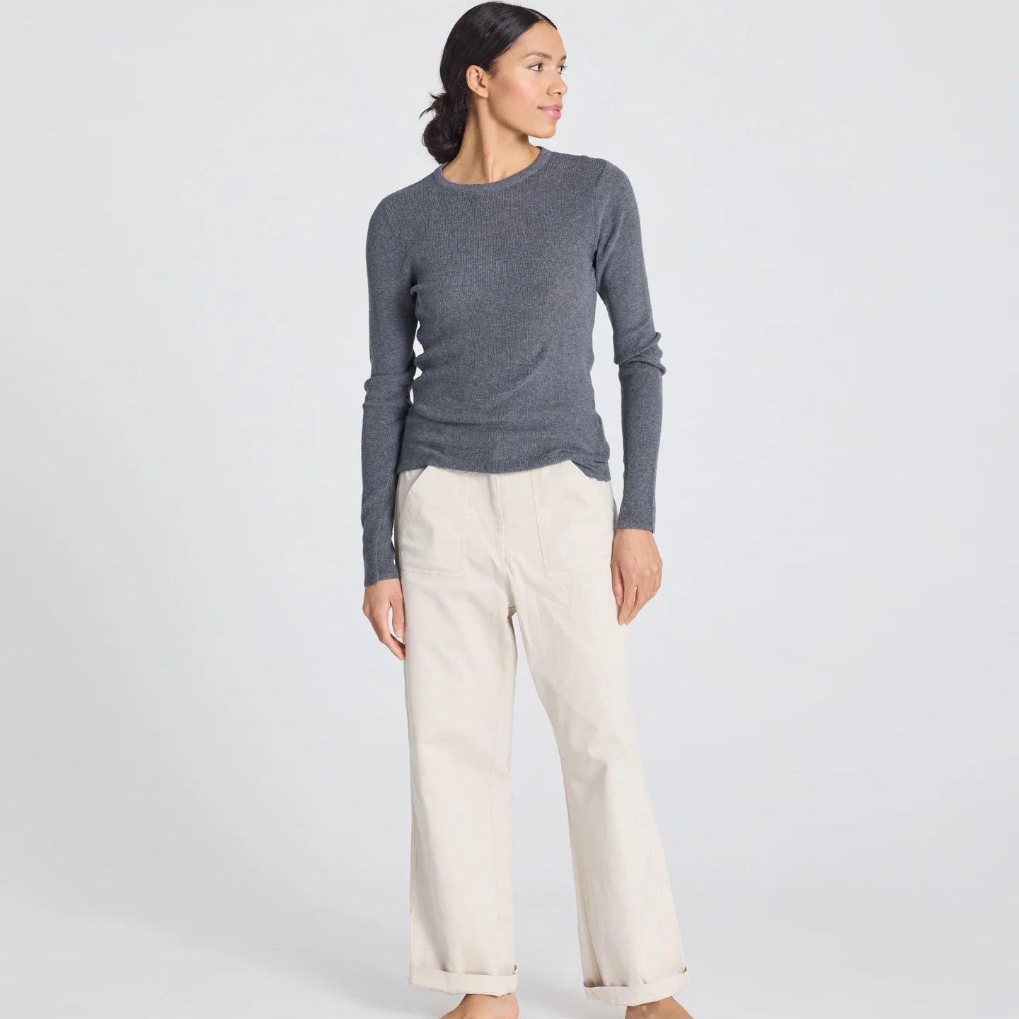 Freja Knit - Øko Bomuld - Dark Grey