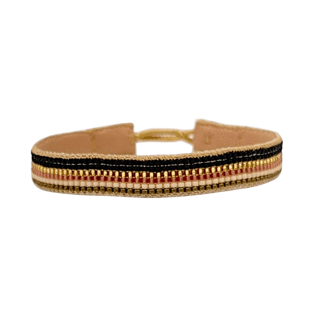 Half Cuff Mix Perlearmbånd - Black (GC02)
