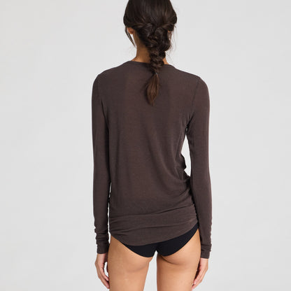 Thyra Bluse - Viskose/Uld - Mulch