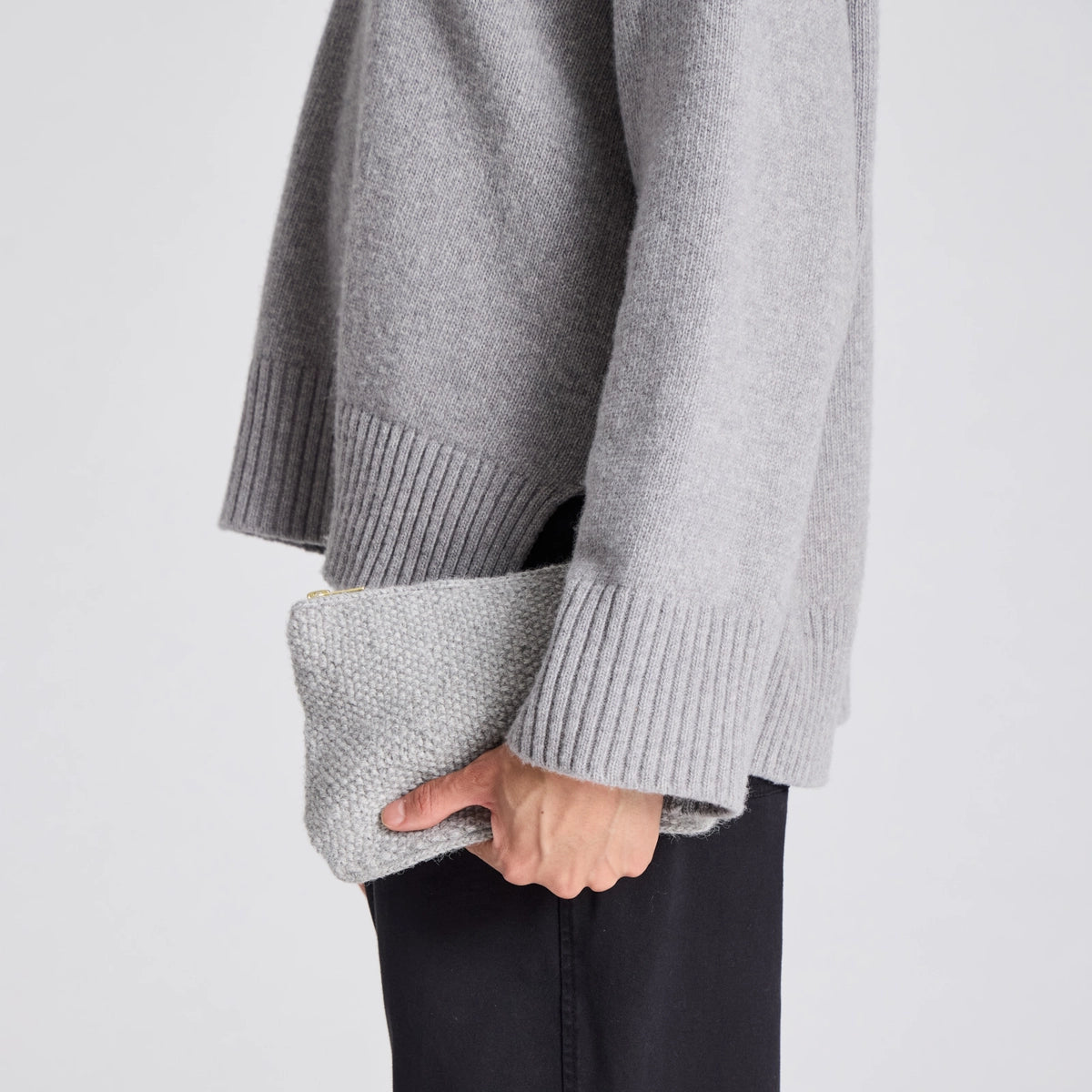 Stine Clutch - Alpakauld - Grey Melange