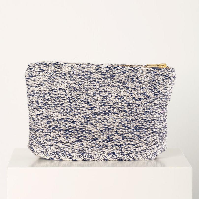 Stine Clutch - Alpakauld - Ecru/Navy