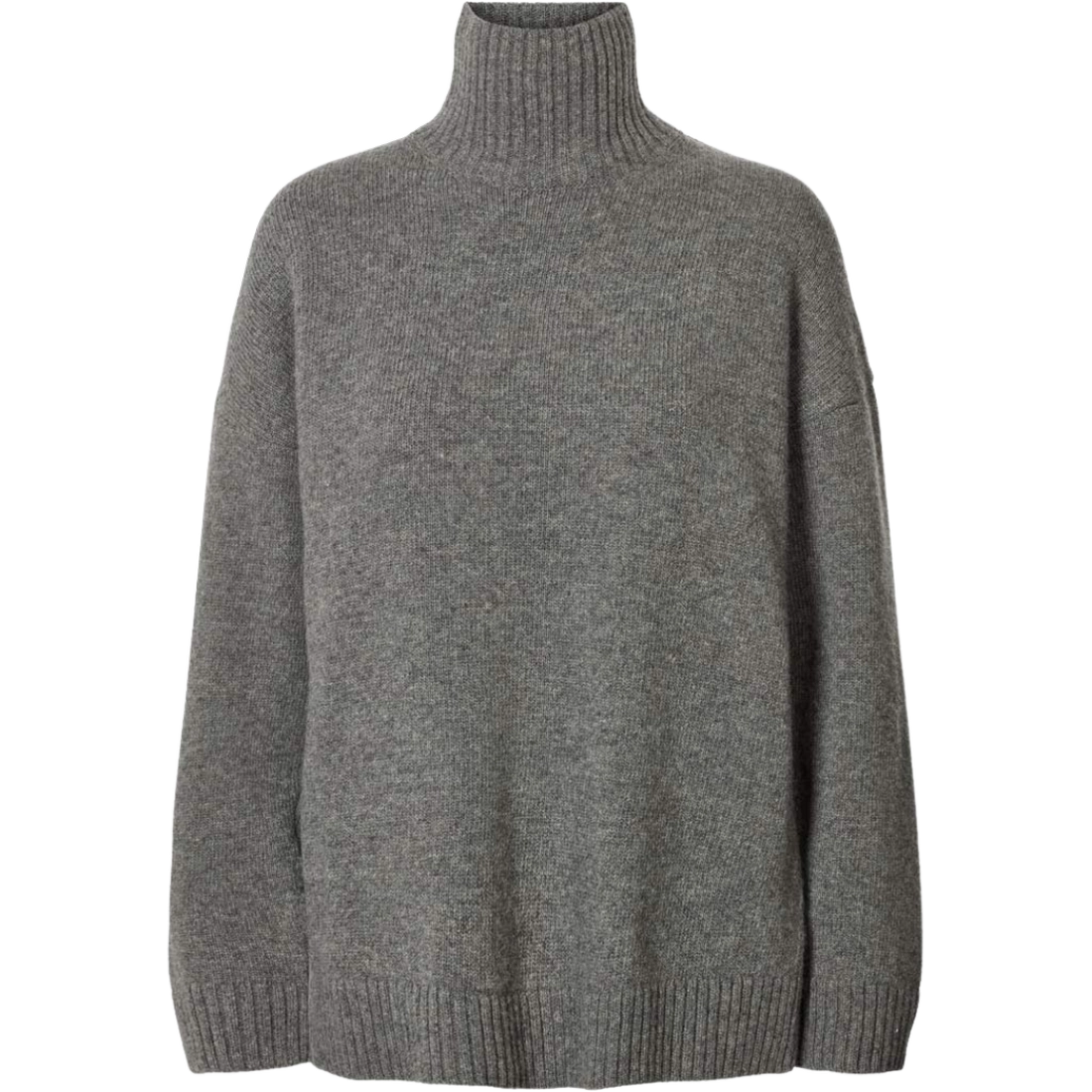 Økologisk lambswool strik med sænkede skuldre