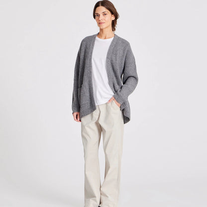Mette Cardigan - 100% Lambswool - Grafiti Grey Melange