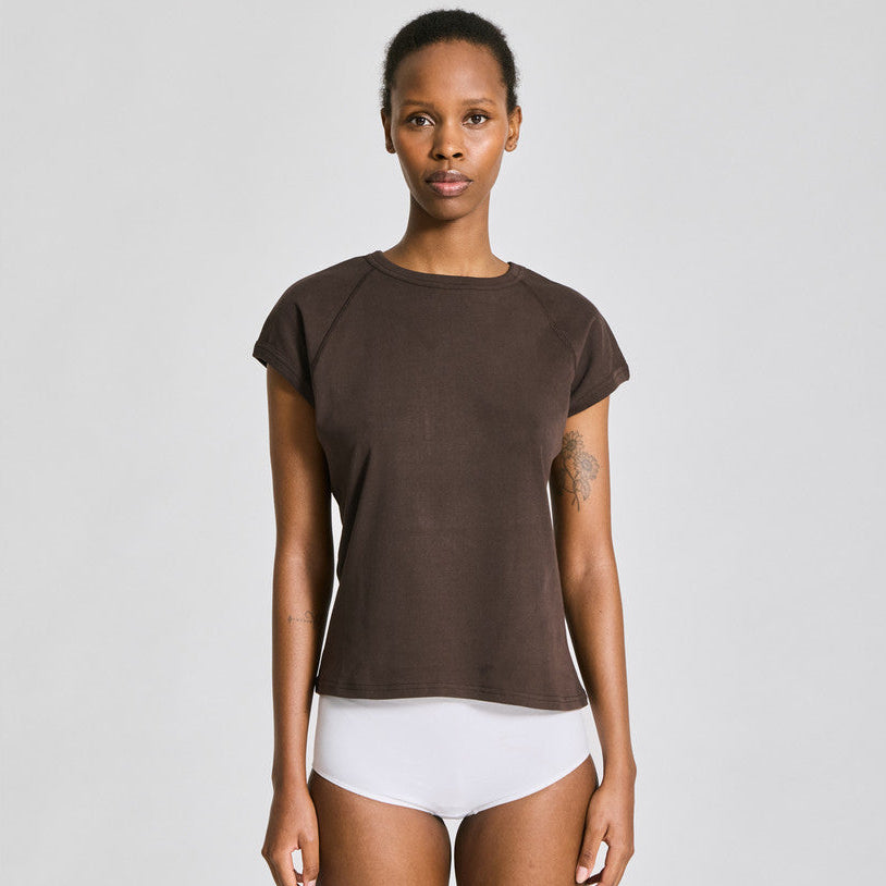 Malou kortærmet t-shirt i brun fra Gai+Lisva