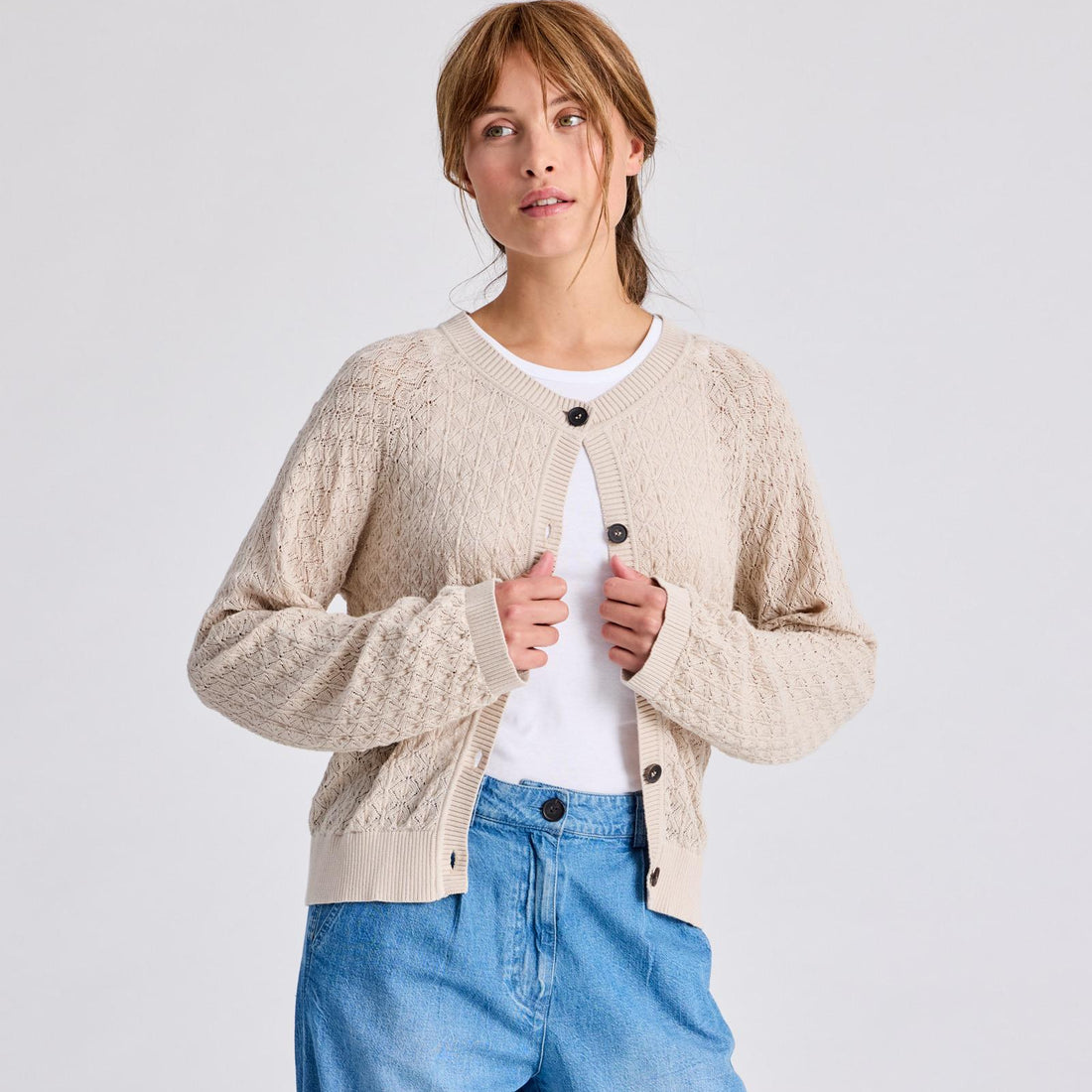 Ilse Cardigan - 100% Øko Bomuld - Ancient Grey