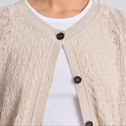 Ilse Cardigan - 100% Øko Bomuld - Ancient Grey