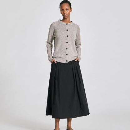 GAI+LISVA cardigan med rund hals og sorte knapper