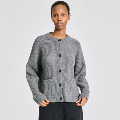 GAI+LISVA Augusta cardigan i Grafitti Grey Melangé