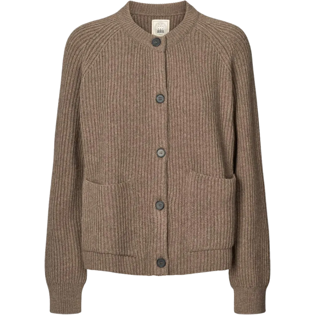 GAI+LISVA cardigan med ribstrik og mørke knapper