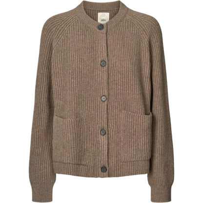 GAI+LISVA cardigan med ribstrik og mørke knapper