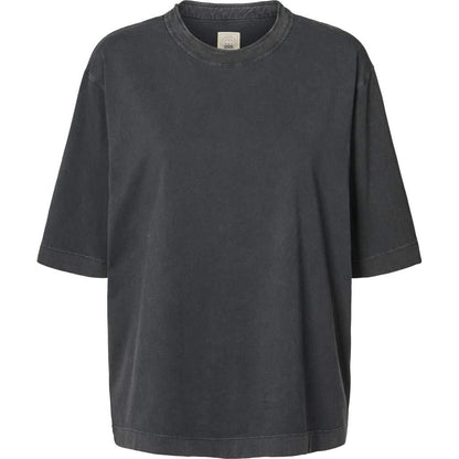 Maya T-shirt - 100% Øko Bomuld - Dark Grey Acid Wash