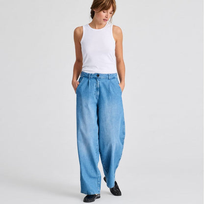 Natalie Bukser - Øko Bomuld - Blue Denim Washed