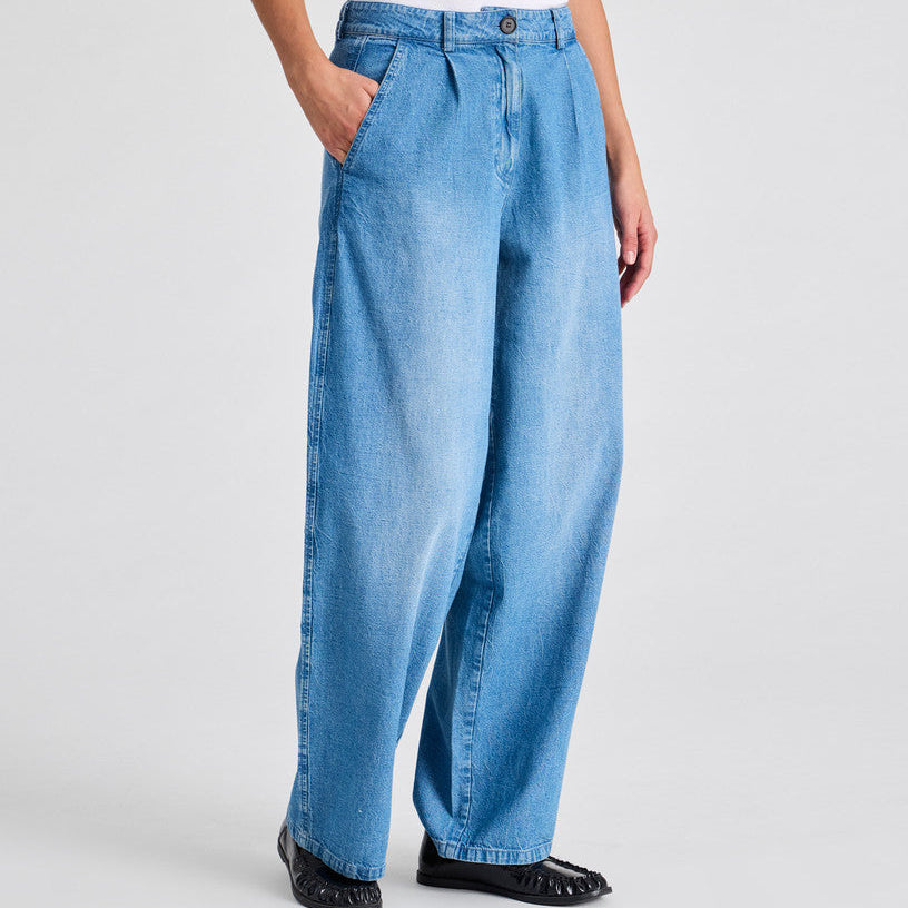 Natalie Bukser - Øko Bomuld - Blue Denim Washed