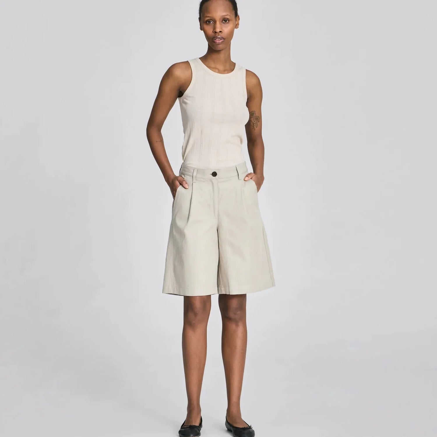 Gerda Shorts - Øko Bomuld - Ancient Grey
