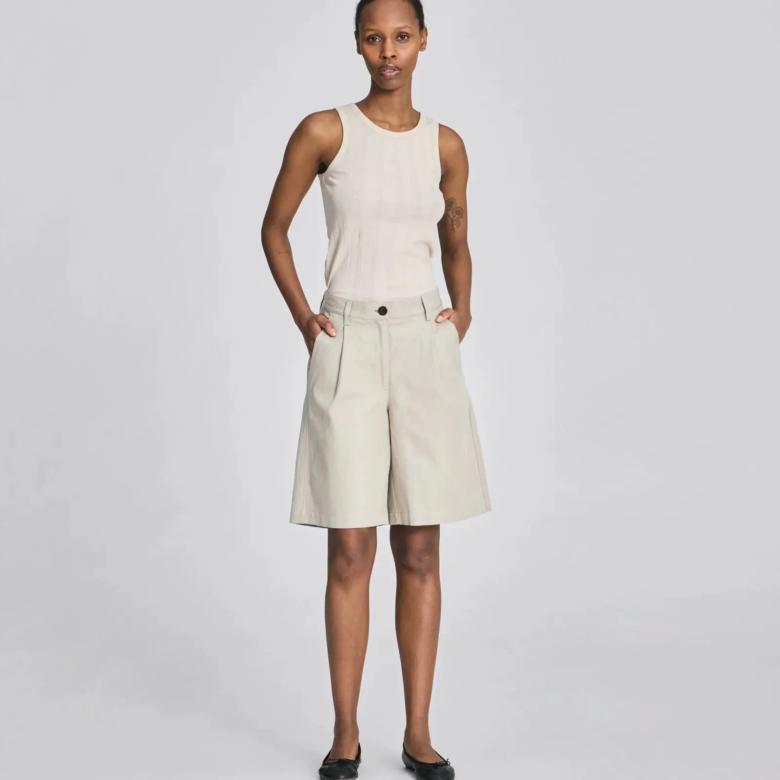 Gerda Shorts - Øko Bomuld - Ancient Grey