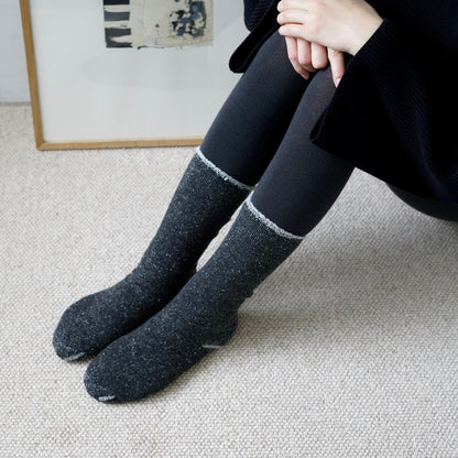 Strømper - Cotton Wool Pile - Charcoal (HK0109)