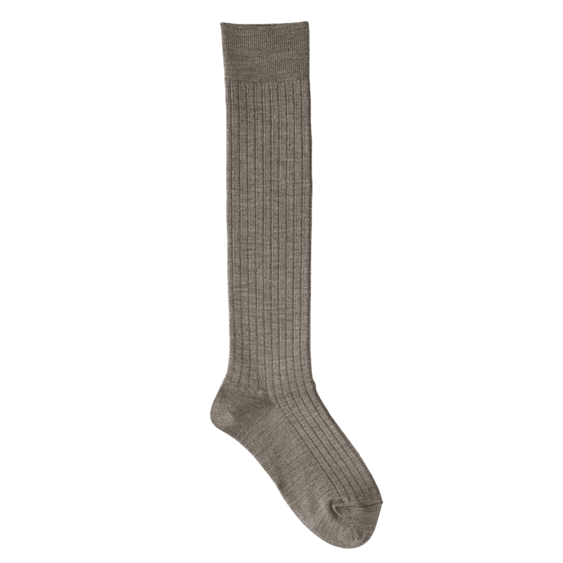 Høje Strømper - Merino Wool Ribbed - Beige (HK0116)