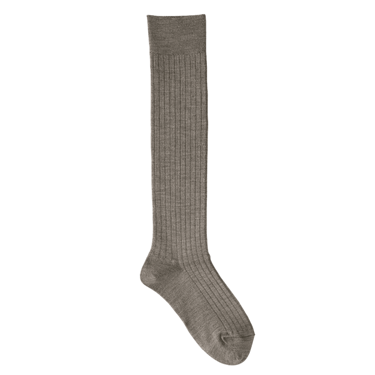 Høje Strømper - Merino Wool Ribbed - Beige (HK0116)