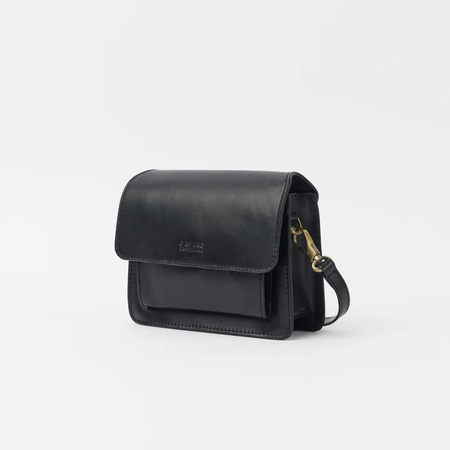 Sort lædertaske O My Bag Harper Mini med justerbar rem