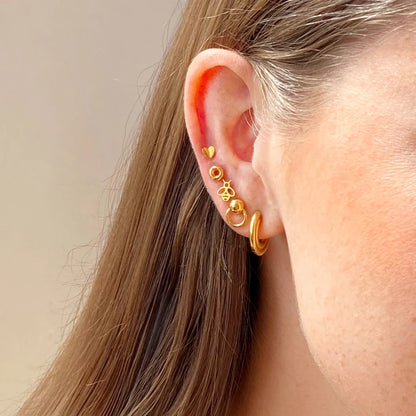 Ørering - Guld - Heart Wings