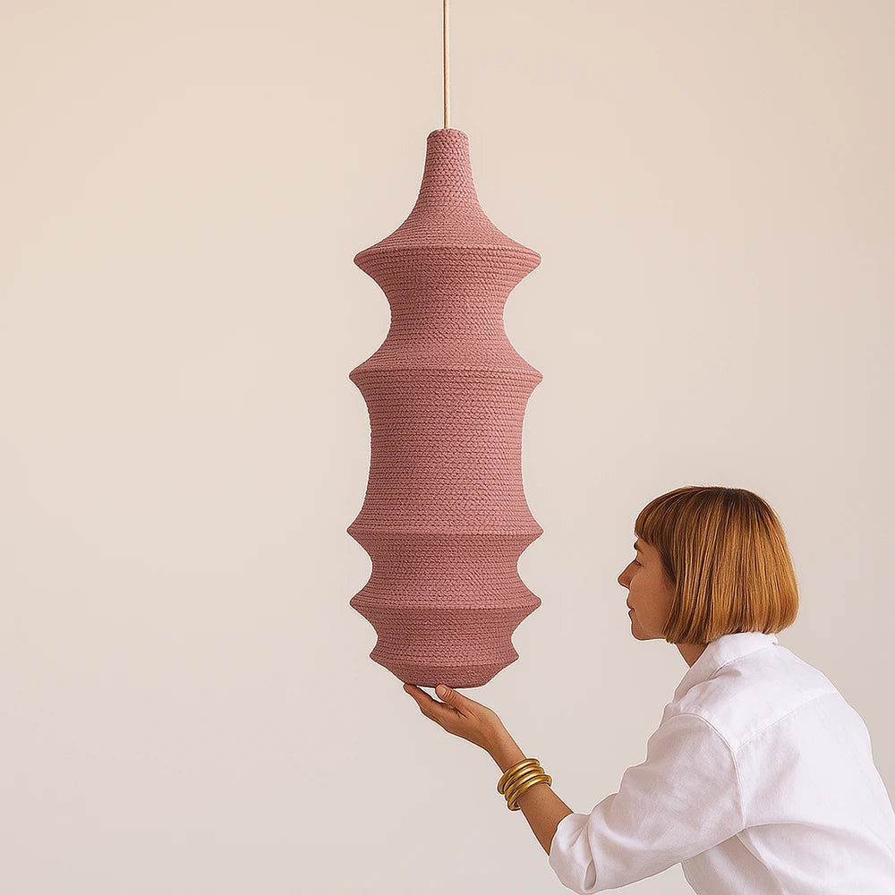 Saint II Hæklet Loftslampe - Marrakech Blush