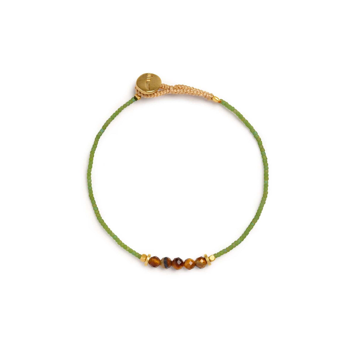 Lulu 5 Stones Perlearmbånd - Green (IM05)