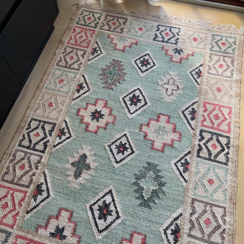 Jou Kelim Gulvtæppe - Jute/Bomuld - Modern