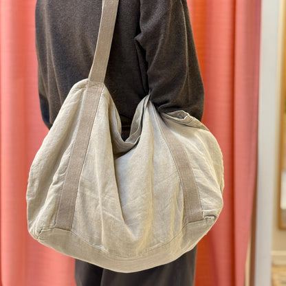 Ib Laursen stor tote bag i natur hør