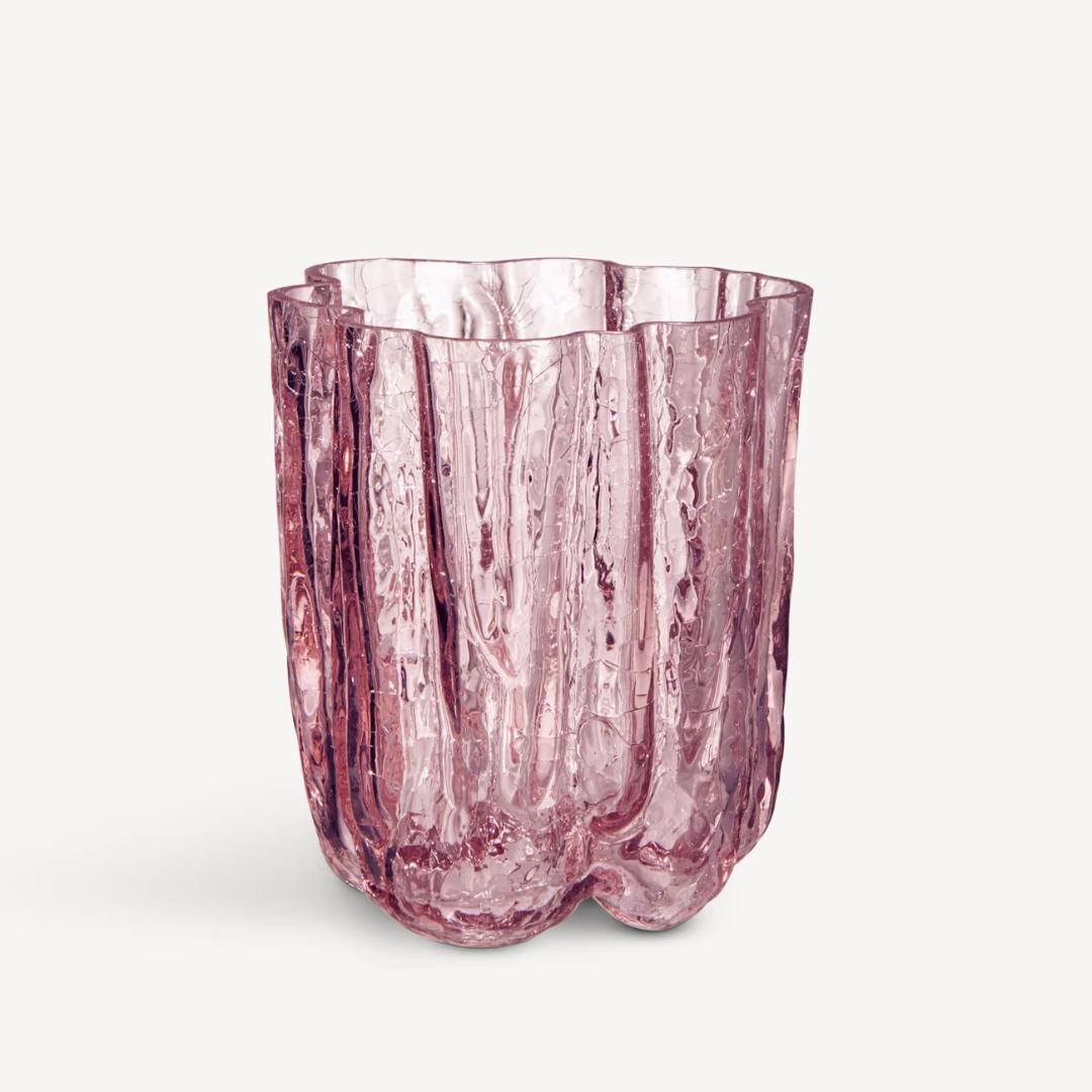 Crackle Vase - 121 mm - Pink