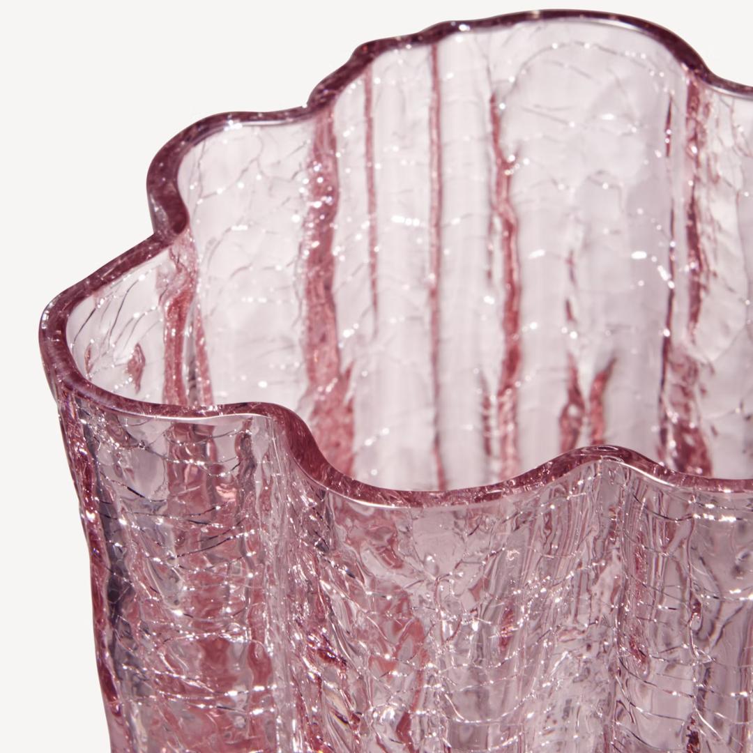 Crackle Vase - 121 mm - Pink