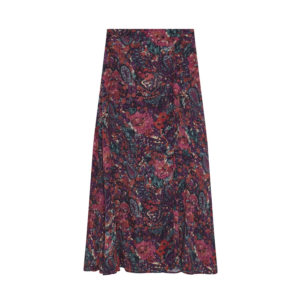 Maison Hotel nederdel med farverigt bohemeprint