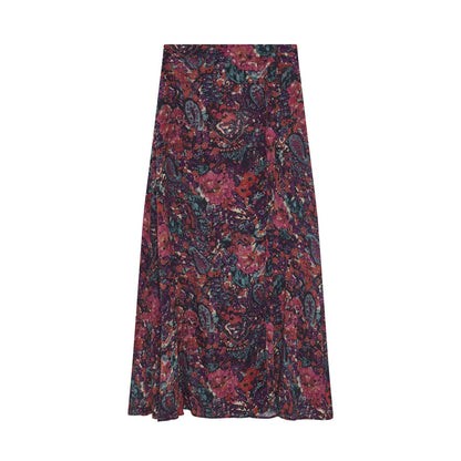Maison Hotel nederdel med farverigt bohemeprint