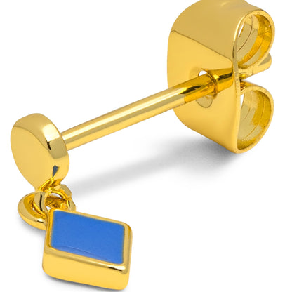 Confetti Blue Ørering - Guld