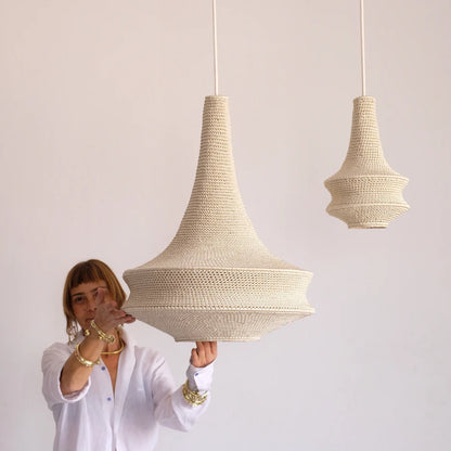 Large Joosh - Hæklet Loftslampe - Beige