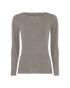 Langærmet top fra Frau i farven Fallen Rock. Toppen er i cashmere. 
